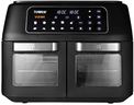 Tower T17102 Vortx Vizion Dual Compartment Air Fryer Oven with Digital Touch Panel, 11L, Black