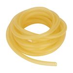 StonyLab Rubber Tubing, Pure Latex Amber Tubing Natural Rubber Tube 3/8 inch (9 mm) OD 1/4 inch (6 mm) ID Highly Elastic and Strong, 3 Meter