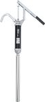 BGS Oil Barrel Pump with Lever, 300 ml per Stroke, Self-adjusting Telescopic Suction Tube, 2 'NPT thread, Up to 200 Liters, Silver