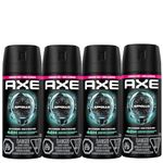 AXE Apollo Deodorant Body Spray, for long-lasting odour protection, Sage & Cedarwood, Aluminum-free Deodorant, 113g (Pack of 4)