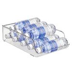 InterDesign Refrigerator and Freezer Storage Organizer Bin for Kitchen, Water Bottle Holder - Clear