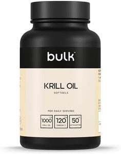 BULK POWDERS Krill Oil Softgels, 500 mg, Pack of 60