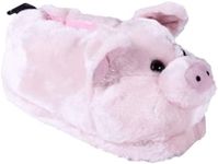 Happy Feet Slippers Pink Pig Animal Slippers for Adults and Kids, Cozy and Comfortable, As Seen on Shark Tank (Medium)