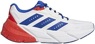 adidas Men's Adistar Sneaker, White/Blue/Red, 8.5 US