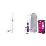 Philips Touch-Up HP6388 Eyebrows, Facial & Body Trimmer (White) & Philips Essential Bikini Trimmer BRT383/15 Trim, Shave & Style