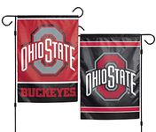 Wincraft Ohio State Buckeyes Polyester 12"X18" 2 SIDED Garden Yard Wall Flag