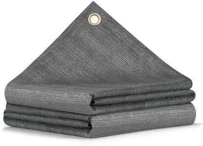 Junkogo 10x30 FT Shade Cloth, 90% UV Protection, 200GSM Sun Shade Fabric for Patio Deck Heat Protection - Breathable Shade Screen for Pergola, Outdoor Garden, Backyard, Gray