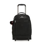 Kipling Women's Gaze Large Rolling, Durable, Wheeled Backpack with Adjustable Shoulder Straps, Nylon Book Bag, True Black, 8.25" L x 17.25" H x 12.25" D