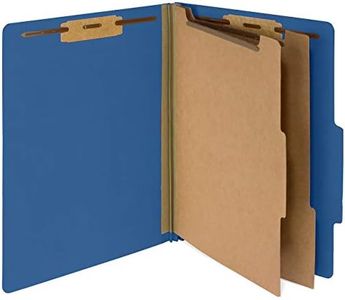 10 Dark Blue Classification Folders - 2 Divider - 2 Inch Tyvek Expansions - Durable 2 Prongs Designed to Organize Standard Medical Files, Law Client Files - Letter Size, Dark Blue, 10 Pack