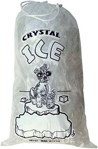 20 lb Ice Bags with Drawstring 13 in x 23 in x 1.85 mil Pack of 250 Heavy Duty Commercial Grade