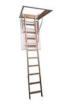 Deluxe Wooden Loft Ladder with Twin Handrails - Frame 1100 x 700mm - Floor to Ceiling Heights up to 2.8m - Free Next Working Day Delivery!