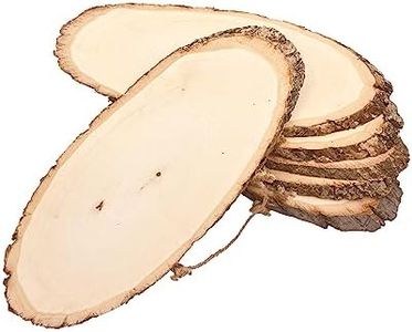 16 Inch 6 Pack Large Oval Basswood Signs Wood Slice for DIY Painting Crafts