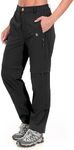 Little Donkey Andy Women's Stretch Convertible Pants, Zip-Off Quick-Dry Hiking Pants Black Size M