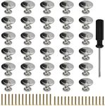 HEALUA 30 Pack Brushed Nickel Cabinet Pulls 1-1/4 inch Kitchen Cabinet Knobs Drawer Knobs Dresser Knobs Drawer Pulls Cabinet Door Knobs Dresser Drawer Handles Knobs for Dresser Drawers
