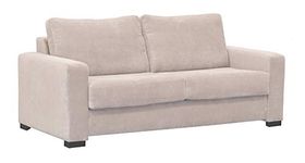 Sofas and More Sofa Bed 3 Seater Paris Grey Cream Velour Fabric (Cream)