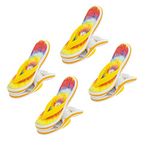 O2COOL Bocaclips Beach Towel Clips for Beach Chairs, Patio and Pool Accessories (Flip Flops) 4 Count