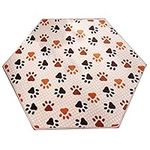 Hexagon Rug Pad Mat for Kids Playhouse Frieze Flannel Soft Floor Pads for Kids Hexagon Play Yard Pad Babyfeet Hexagon Baby Mat for Princess Tent Hexagon Playpen Mattress(Little babyfeet)