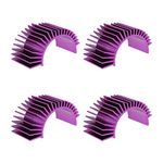 JMAF (4-Pack) Aluminum Electric Engine Motor Heatsink Fins Cooling for RC 540 550 Size Brushed Brushless RC Car Accessories (Violet)