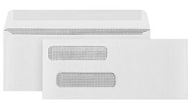 500 Gummed Double Window Security Check Envelopes - Designed for QuickBooks Checks - Computer Printed Checks - 3 5/8 X 8 11/16