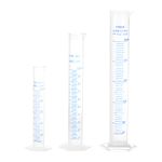 uxcell Plastic Graduated Cylinder, 50ml 100ml 250ml Measuring Cylinder, Double-Sided Metric Marking, Clear Hex Base, 3 in 1 Set