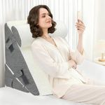 BSTGEKELY 3Pcs Orthopedic Bed Wedge Pillow Set, Incline Memory Foam Wedge Pillow for Post Surgery Back Neck Knee Pain Relief, Adjustable Wedge Pillows for Sleeping with Washable Cover