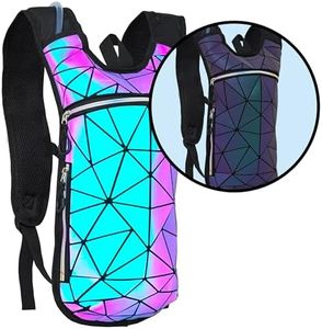 Sojourner Hydration Pack, Hydration Backpack - Water Backpack with 2l Hydration Bladder, Festival Essential - Rave Hydration Pack Hydropack Hydro for hiking, festival gear (Geometric Luminous)