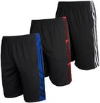 Real Essentials Mens 3-Pack Mesh Shorts Active Wear Athletic Short Men Basketball Pockets Workout Gym Soccer Running Summer Fitness Quick Dry Casual Clothes Sport Training Hiking - Set 1, M