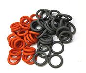 KINN 1/4" & 3/8" Pressure Washer QD Colored O-Rings (1/4''&3/8''(25+25) 50 Pack （Red+Grey）