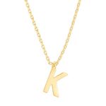 PAVOI 14K Yellow Gold Plated Initial Necklace | Letter Necklaces for Women | K Initial