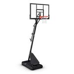 Hercules, 50" Acrylic, 3 Piece 3.5" Pole, Exacta-Height Lift, Pro Slam Rim, Board Pad, Black Base