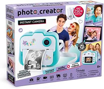 Canal Toys Photo Creator Instant Print Camera – Photo, Selfie and Video – Thermal Paper for 250 Photos – LCD Screen. 8+, Blue