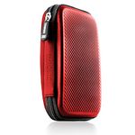 Duronic Hard Drive Case HDC2 /RD | RED | Portable EVA Storage Pouch for External Hardrive & Cables | Lightweight & Protective | Suitable for WE/Western, Toshiba, Buffalo, Hitachi, Seagate, Samsung