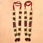 Vedic Vaani A Pair of Artificial Wedding Garland for Bride and Groom Varmala Multipurpose Use (Set of Two) (Maroon)