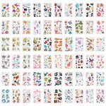 ACWOO Temporary Tattoo for Kids, 60 Sheets Mermaid Animal Dinosaur Cartoon Tattoo Stickers, Waterproof Cartoon Fake Tattoo Stickers Set for Boys Girls Birthday Gift Party Bag Filler