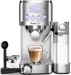 Geek Chef Espresso and Cappuccino Machine with Automatic Milk Frother,20Bar Espresso Maker for Home, for Cappuccino or Latte,with ESE POD filter, Stainless Steel, Gift for Coffee Lover