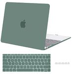 Midkart Matte Hard Shell Plastic Case Cover Compatible with MacBook 12 Inch Model A1534 (Release 2017-2015) with Silicon Key Guard and Dust Plugs, Midnight Green