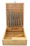 Accusize Industrial Tools 14 pc Over and Under Size H.S.S. Chucking Reamer Set in Fitted Case, 5500-Sx00