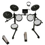 Kadence MD200A Home Series 7-Piece Electric Drum Kit | Bluetooth Audio | USB-MIDI | Preset Kits | Compact Practice & Rehearsal Setup | Black