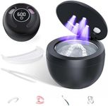 Ultrasonic Retainer Cleaner(2025 Upgraded), 45kHz Cleaning Machine for Dentures, Mouth Guards, Braces, Toothbrush & Jewelry, 200ML Denture Cleaner with 4 Modes for Dental Care