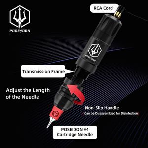 POSEIDON Wireless Tattoo Pen Kit – Rotary Machine with Power Supply