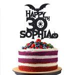 Personalised Halloween Name and Age Cake Topper Personalized Happy Birthday Cake Topping Theme Party Decoration Esseantial