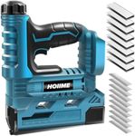Cordless Brad Nailer 18V, Cordless Nail Gun, 18GA Cordless Staple Gun, max. 40 Shots per Minute, 500 Nails and 500 Staples, for Maki-ta BL, Without Battery and Charger