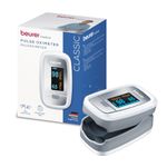 Beurer German Engineering PO 30 Pulse Oximeter I Displays Blood Oxygen Saturation (SPO2) and Heart Rate (Pulse) I Highly Reliable I Tip Oximeter with colour display and 4 Rotation Views I Painless I 3 Years Warranty I Grey in color