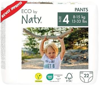 Eco by Naty Pull Ups - Hypoallergenic and Chemical-Free Training Pants, Highly Absorbent and Eco Friendly Pull Ups for Boys and Girls - Size (4) 2T-3T (18-33 lbs) - 22 Count