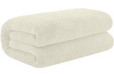 Dan River 100% Cotton Luxury Oversized Bath Towel 40”x80” Clearance Pack of 1 – 600 GSM Highly Absorbent & Quick Dry Extra-Large Bath Sheet for Bathroom, Hotel, Spa, Beach, Pool, Gym in Cannoli Cream