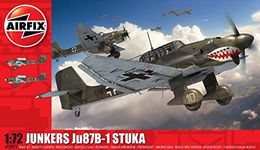 Airfix Model Set - A03087A Junkers Ju87 B-1 Stuka Model Building Kit - Plastic Model Plane Kits for Adults & Children 8+, Set Includes Sprues & Decals - 1:72 Scale Model