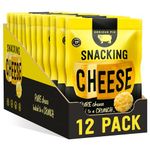 SERIOUS PIG - Crunchy Snacking Cheese Snacks, Keto Friendly, High Protein, Low Carb, Gluten Free, Vegetarian, Pub Snacks, Made from 100% Real Italian Cheese (Classic) (12 x 24g)