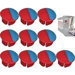 Hot/cold Indicator for Faucets, 10 Pcs Universal Hot and Cold Signs Buttons for Kitchen Bathroom Sinks Faucets