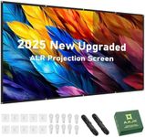 AAJK ALR Projector Screen, 4K Movie Projector Screen 16:9 HD Foldable Anti-Crease Portable Projector, Movies Screen for Home Theater Outdoor Indoor Support Double Sided Projection (120in Pro)