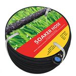 Generic Soaker Hose 100 FT with Soaker Hose Kit, 1/2 inch Heavy Duty Garden Soaker Hose, Drip Hose 100 FT Save 70 percent Water, Soaker Hose 100 FT for Garden Beds Lawn(100 FT)